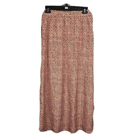 Michael Kors Women's Red Grenadine Print Front Slit Maxi Skirt Size Small NEW - Picture 2 of 6